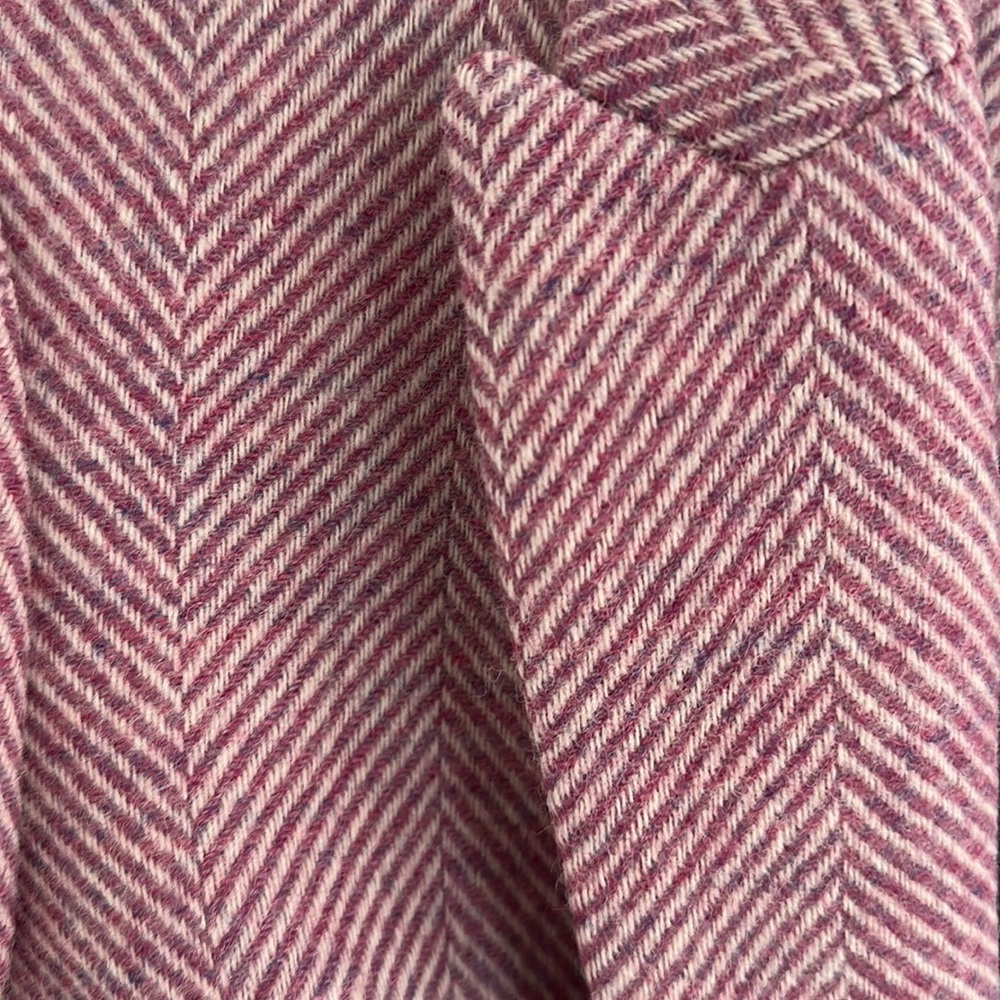 Parke blazer in purple herringbone English wool - Picture 3 of 4